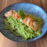 Penne Pesto-Gambas