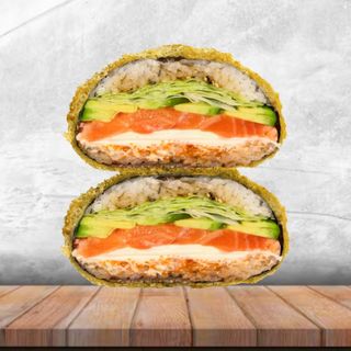 SALMON SUSHI BURGER