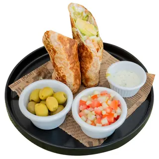 Salmon avocado wrap