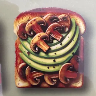 Toast avocat champignons frais