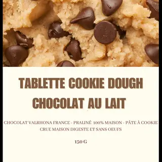 Tablette chocolat au lait cookie dough