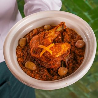 Tajine poulet citron et frites