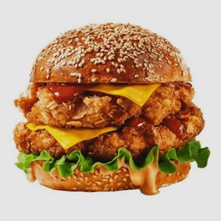 Double chicken burger