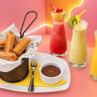 Menu churos +  jus de fruit