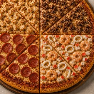 Large pizza quatre saison