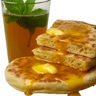 Batbouta mdhouna bi zebda bldia ou l3ssel +thé à la menthe