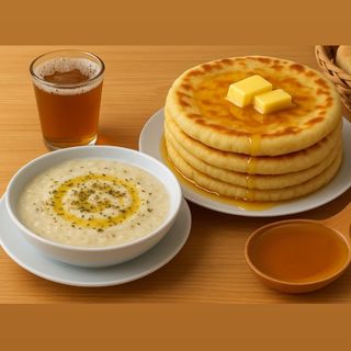 Batbouta mdhouna, thé à la menthe,  hsowa