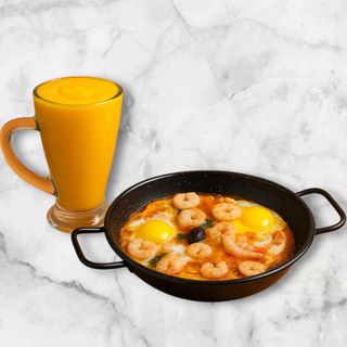 Mkila crevette +jus de mangue