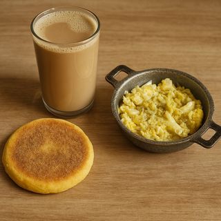 Mkila omelette + Harcha + Café au lait