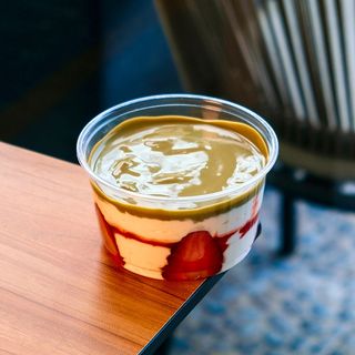 Pistachio Strawberry Misu