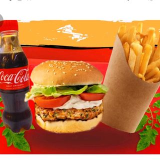Chicken Burger + soda 25cl