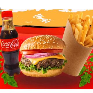 Cheese Burger & soda 25 cl