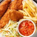 Poulet pané + frites