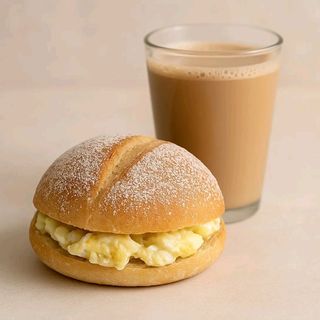Omelette luncheon+milk coffee