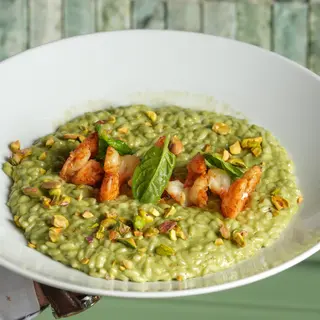 Risotto Pistacchio Gambas