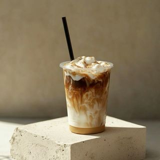 Iced Hojicha latte 