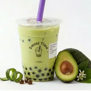 Bubble tea avec jus d’avocat