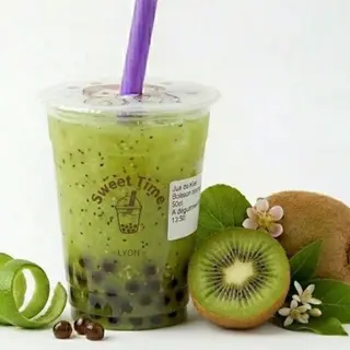 Bubble tea avec jus de kiwi