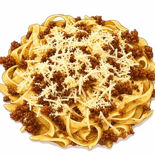 Crêpe tagliatelles viande hachée
