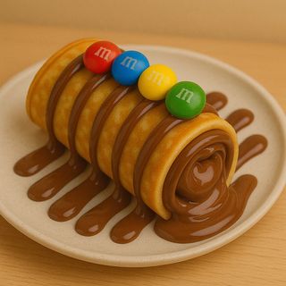Crêpe ROLLS nutella et  M&ms
