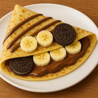 Crêpe nutella banane Oreo 