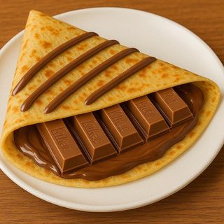 Crêpe au Nutella kitkat et chocolat blanc 