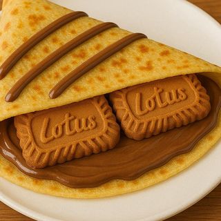 Crêpe au Nutella et  lotus