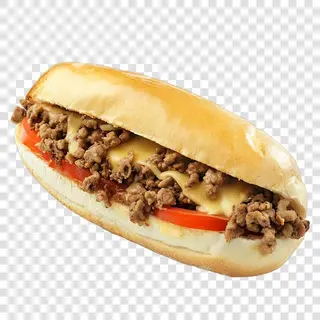 Sandwich Viande Hachée (Servi avec frites)