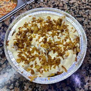 Cheesy fries cordon bleu