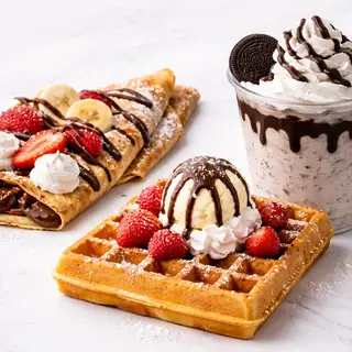 Choix Sucré ( Crêpe ou Gaufre )  + Milkshake