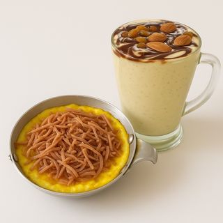 Mkila omelette fromage rouge + Jus panaché 