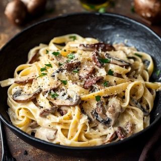 tagliatelles poulet champignons