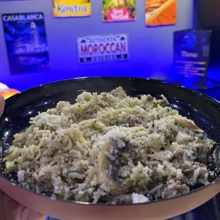 Riz viande hachée et champignon