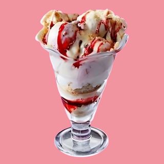 STRAWBERRY, CHERRY, CHEESECAKE SUNDAE