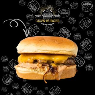 Double smash cheese burger & fry