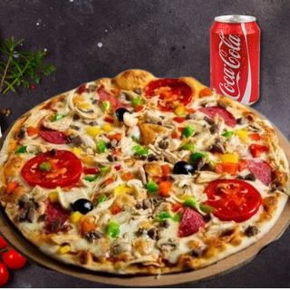 Pizza Mixte + soda