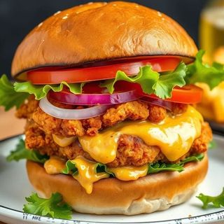 Crispy Butter Chicken Burger