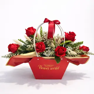 Artificiel Flower world basket
