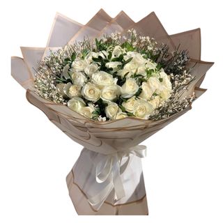 Pure White Rose Bouquet