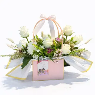 Artificiel flower basket