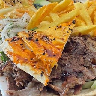 طبق شاورما اللحم