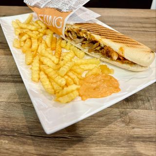 Panini dinde avec frites