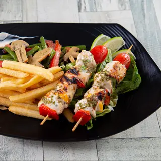 Brochettes De Poulet Mariné