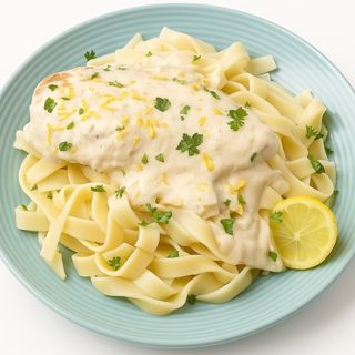 LINGUINES À LA CRÈME ET AU POULET