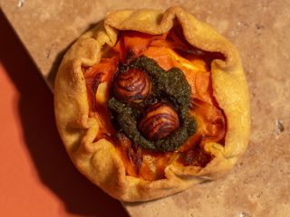 Mini tarte rustique carottes pesto