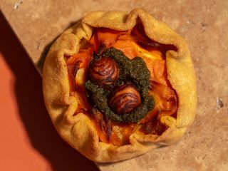 Mini tarte rustique carottes pesto