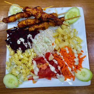 Brochette Poulet + Salade