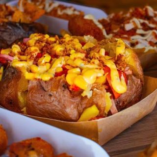 Batata asada poulet champignons 