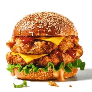 Double chicken burger