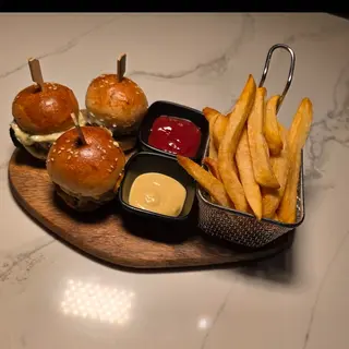 Trio de mini-burgers